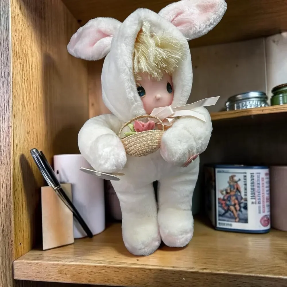 Vintage 1985 Precious Moments Snowflake Bunny Plush Doll #5379 Applause Samuel